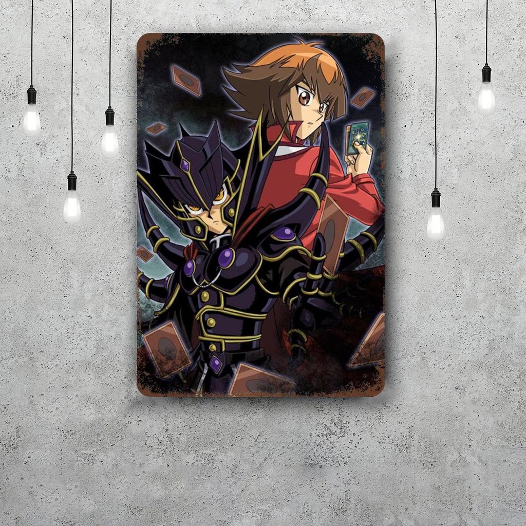 ash yugioh cartoon Vintage Metal Tin Signs Posters Decor Retro Metal Plaque Wall Art Decor for Garage Bar