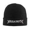 Megadeth Светящаяся в темноте вязаная шапка Бини Осенние зимние шапки Теплая акриловая модная кепка Мужчины Женщины