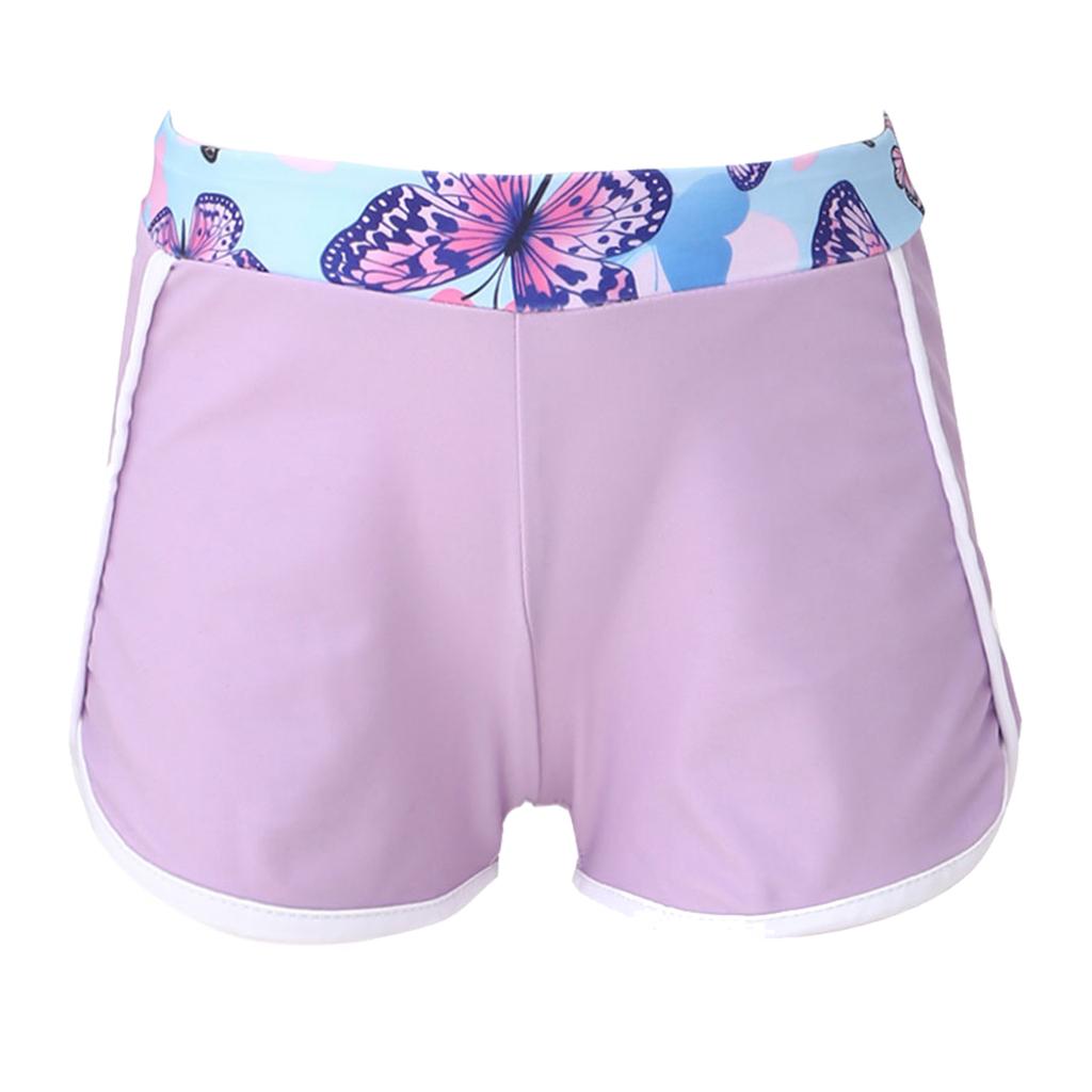 Girls Printed Swimwear Elastic Wide Waistband Shorts Beach Pool Bathing Swimming Holiday Outfit