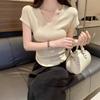 New V-neck Sleeveless Sweater for Women's Sweater Summer Design Niche Vest T-shirt Top