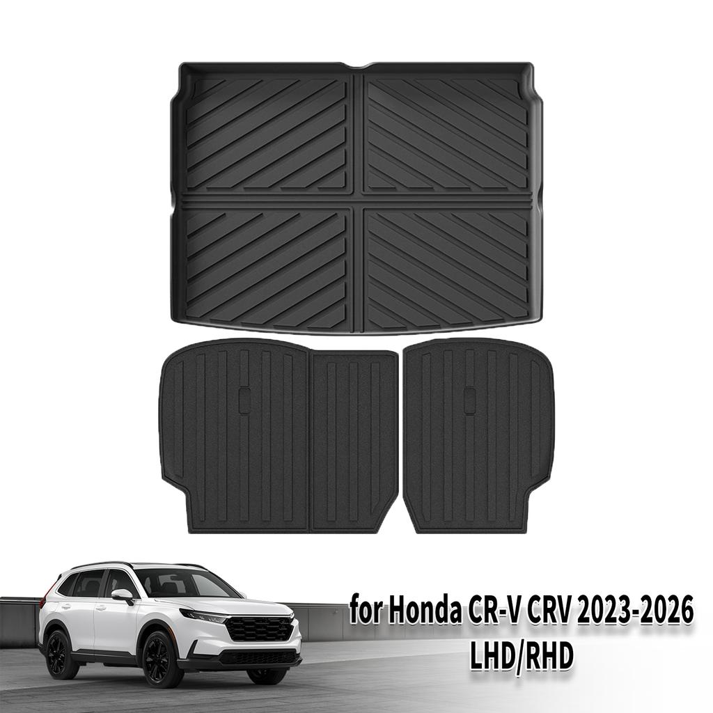 Tapis de sol et de coffre de voiture en TPE de haute qualité pour Honda CR-V CRV 2023 2024 2025 2026 LHD RHD, imperméables et faciles à nettoyer