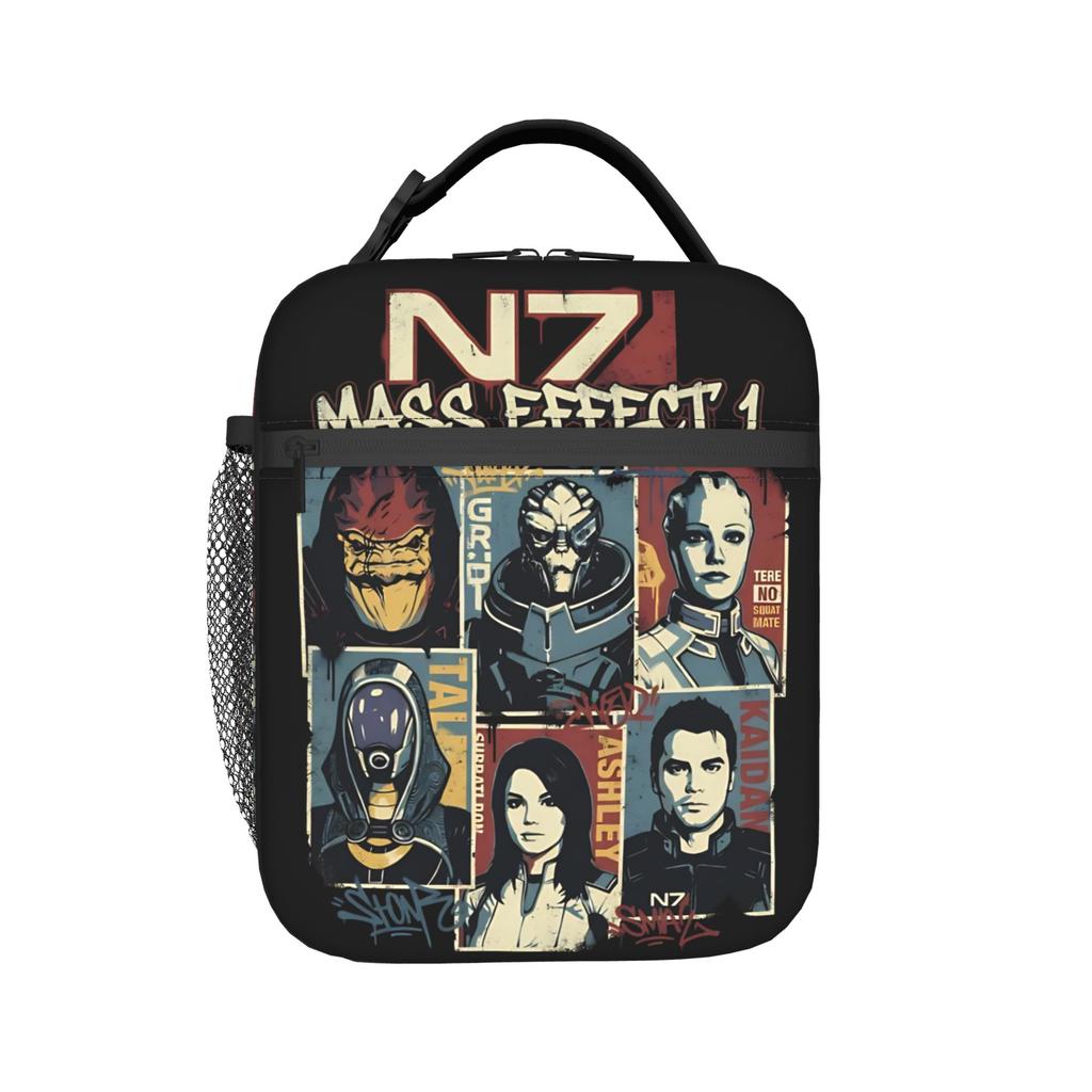 Mass Effect Citadel Spectre Product Insulated Lunch Bag For Outdoor Food Storage Bag Portable Cooler Thermal Lunch Boxes