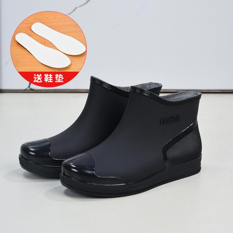 Hot-selling Rain Shoes Women's Short Tube Outer Wear Water Shoes Warm Non-slip Rain Boots Waterproof Boots Rubber Shoes Overshoes