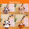 Panda Rabbit Animal Plush Doll Keychain With Pp Cotton Filling For Gift Idea