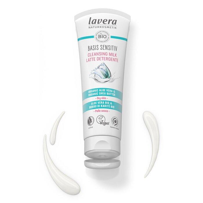 Lavera Basis Sensitive Cleansing Milk - Organic Aloe Vera & Organic Shea Butter (For Dry, Sensitive Skin)