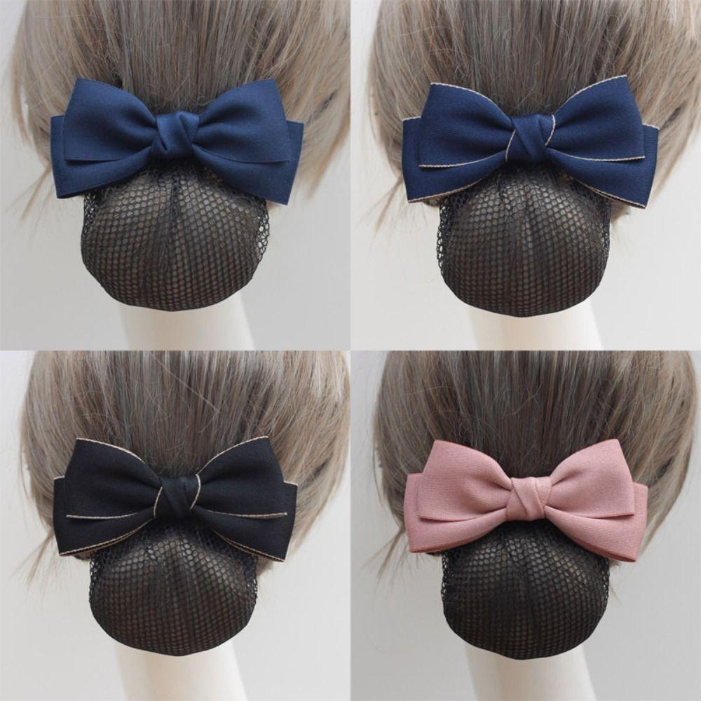 Headwear Bowknot Spring Clip Ribbon Nurse Hair Clip Sweet Hair Net Cover Hotel