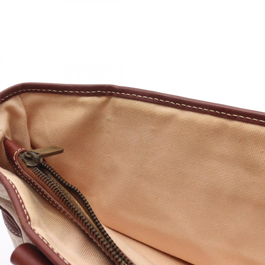 Used CELINE Boogie bag Paris Macadam Handbag canvas leather Beige Brown Used Women