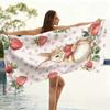 1pc Sweet Strawberry Rabbit Beach Towel Quick-drying Super Absorbent Suitable for Beach Pool Summer Funny Gift for Friends