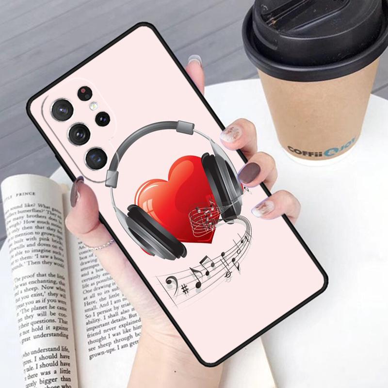 Музыкальная нота чехол для телефона Обложка Для Samsung Galaxy S24 S25 Ultra S21 S22 Ultra S10E Note 10 Plus Note 20 FE S23