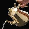 1.5L Gold Stainless Steel Teapot with Filter, Vacuum Insulated Coffee Carafe for Tea