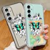 Кошелек-визитница с принтом бабочки, мягкий чехол для Samsung Galaxy S25 S24 S22 S21 Ultra S23 S24 FE A56 A55 A35 A15 A16 5G, чехол для телефона