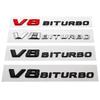 Car Body Letter Sticker for Mercedes Benz V8 BITURBO W203 W205 W176 W210 W212 SLS GLE CLA G63 Auto Rear Trunk Badge Decal AF1