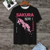 Men's T-Shirt Japanese T-Shirt Tops Fashion Short Sleeved Tees 3d Cherry Blossom Pattern New Summer Plus Size Clothing