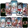 Phone Case for Samsung Galaxy S24 S23 iPhone 15 14 Xiaomi Redmi Note 13 12 11 8 10 9 Pro Max X XR OPPO Huawei Tree Snowman Merry Christmas Deer Cover