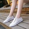 Breathable White Mesh Flat Shoes for Women - Summer Korean Style