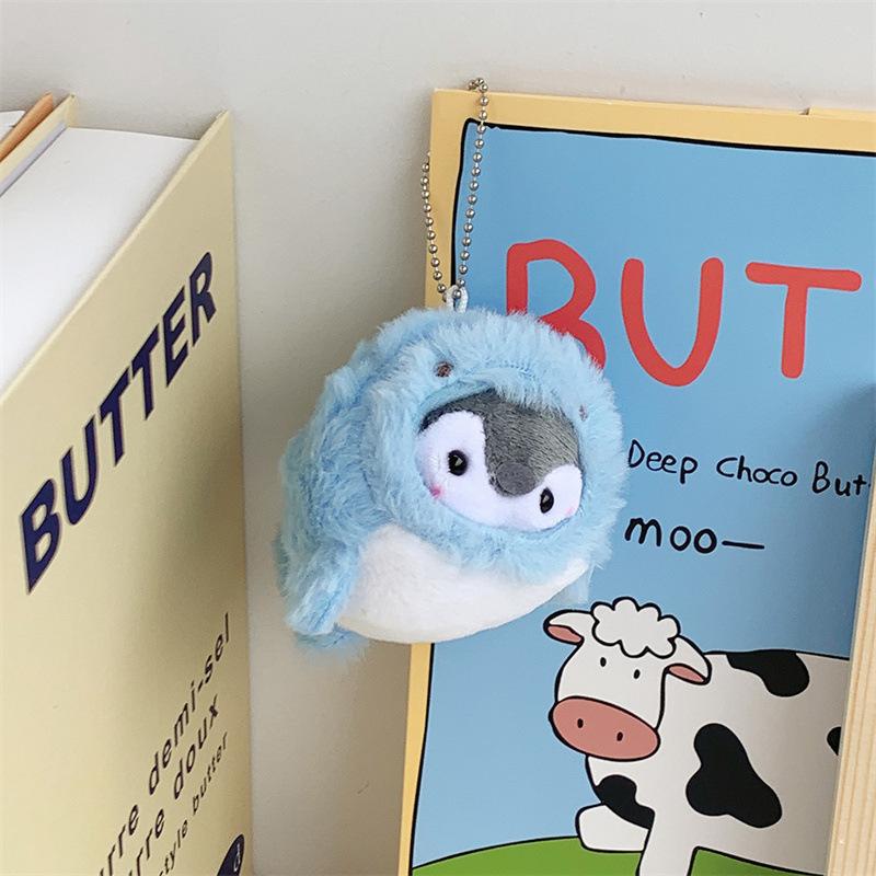 Милый плюшевый пингвин-дракон, сумка-брелок, подвеска, кошелек для монет, плюшевая подвеска для ключей автомобиля