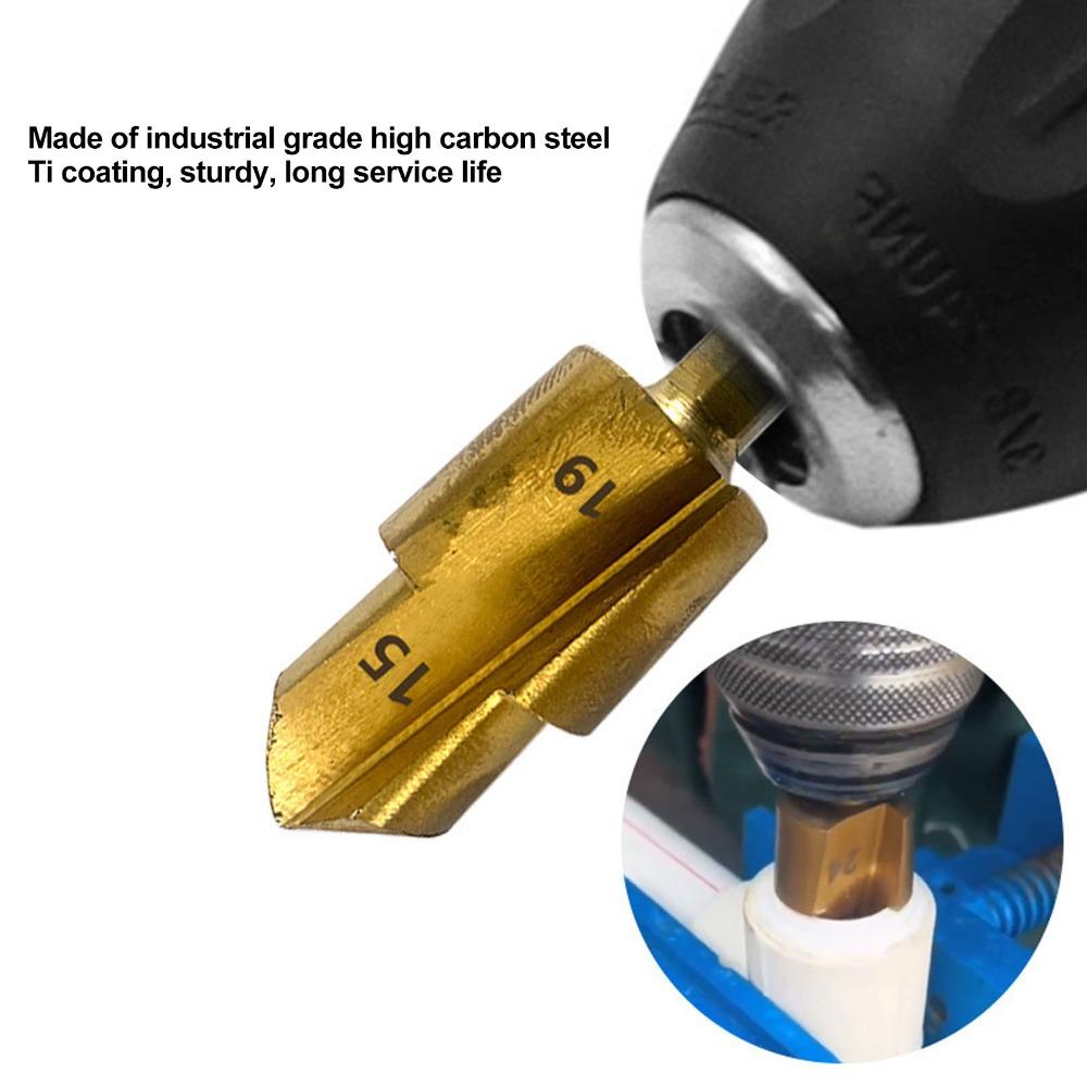 3pcs Hexagon Shank Water Pipe Expansion Drill 1/4 Inch Hex Shank Stepped Drill Bit PPR Water Pipe