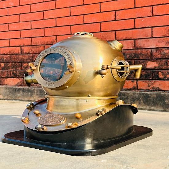 Водолазный шлем Anchor 1921 Anchor Engineering Водолазный шлем Коричневый водолазный шлем Шлем морских водолазов.