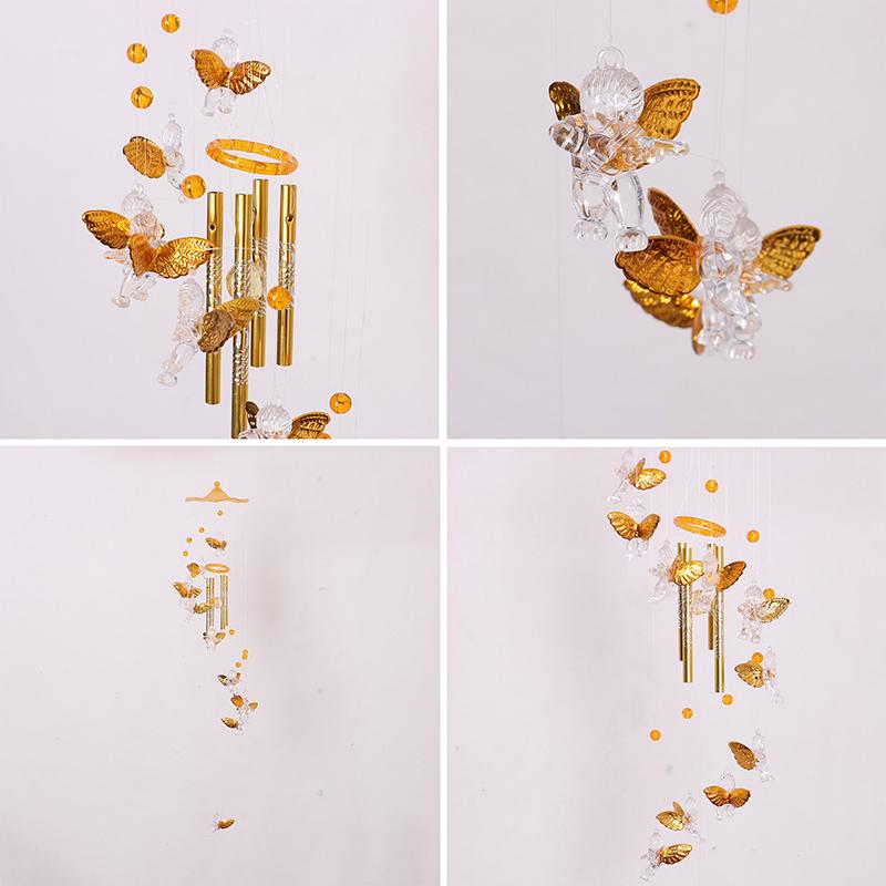 Подвеска-колокольчик для двора, подарок, удача, ангел-хранитель, металлический колокольчик, подвесной, приятный звук