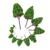 33 шт. Мини-пластиковые зеленые деревья Масштабные архитектурные модели Поезд Железные дороги Пейзаж Декорации Сад