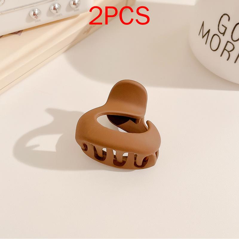 2 шт., комплект головных уборов премиум-класса, новые женские модные зажимы для волос, кофейные, черные, акриловые, большие заколки для волос, зажим для женщин, заколка, аксессуары для волос