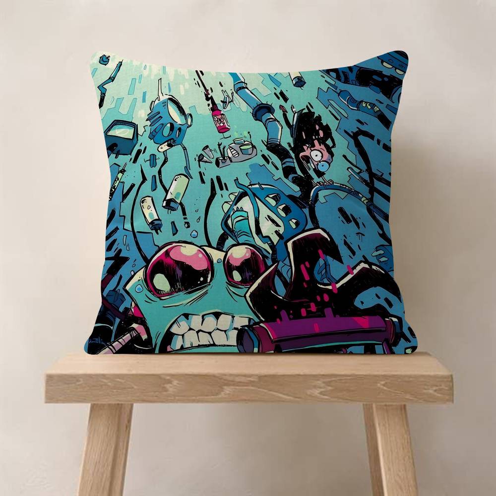 Invader ZIM Мультяшный Фильм Наволочка Мультяшный Подарок Чехол на Подушку Спальня Дом Диван Стул Сиденье Декор Наволочка