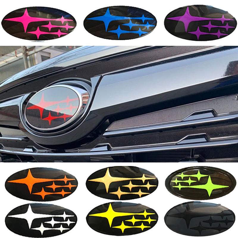2PCS Acrylic Car Front Logo Rear Badge Emblem Sticker for Subaru XV Outback Impreza BRZ WRX STI Legacy Forester Accessories