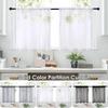 1 шт. Кафе DIY Оконные шторы Сетка Вуаль Плетение Ярус Тюль Кухня Полиэстер Короткие Прозрачные Шторы