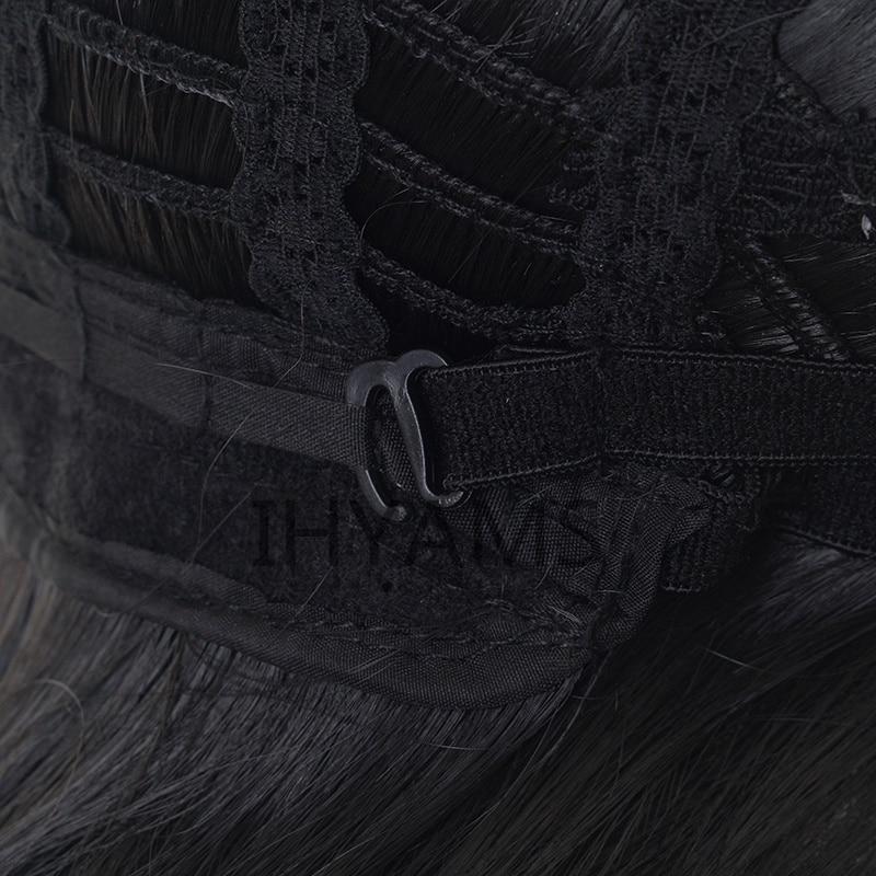 Аниме Итачи Учиха длинный прямой черный Учиха Итачи косплей парик термостойкие синтетические парики + повязка на голову + шапочка для парика