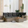 VidaXL Garden Lounge Set with Cushions 7 Pcs, Patio Sofas, Patio Furniture Set, Outdoor Furniture, Grey 3224667