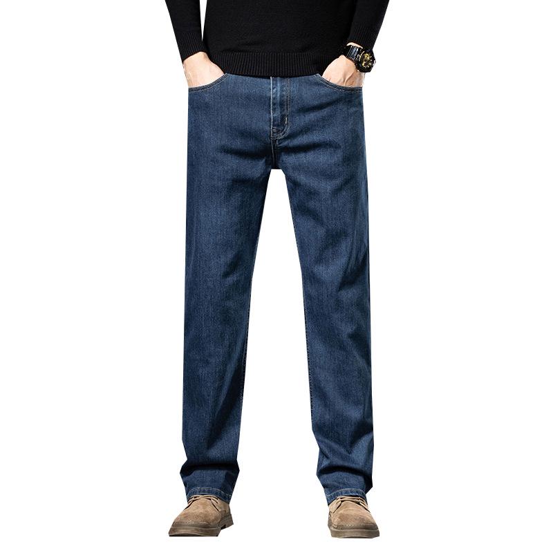 Мужские повседневные прямые джинсы: Высококачественный, эластичный, не мнется и износостойкий с премиальным синьцзянским хлопком
