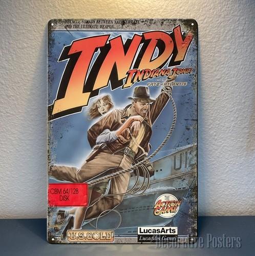 Indy Retro Video Game Metal Poster xcm () Signaluminum sign