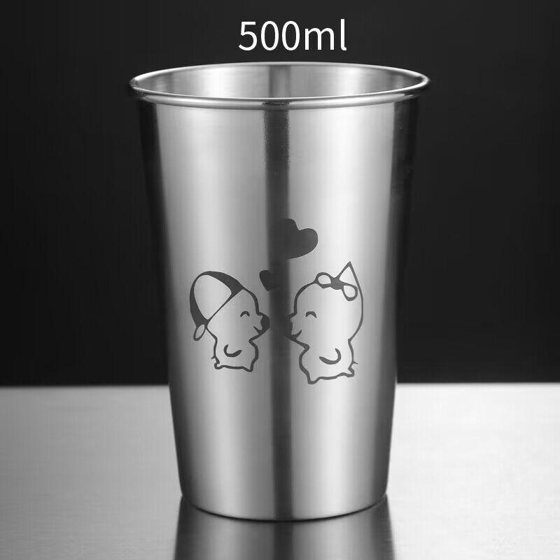 Новые 500 мл Кружки для пива из нержавеющей стали Бытовые Офисные Металлические для воды Напитков Кофе Тамблер Чай Молоко Кухня Посуда для напитков