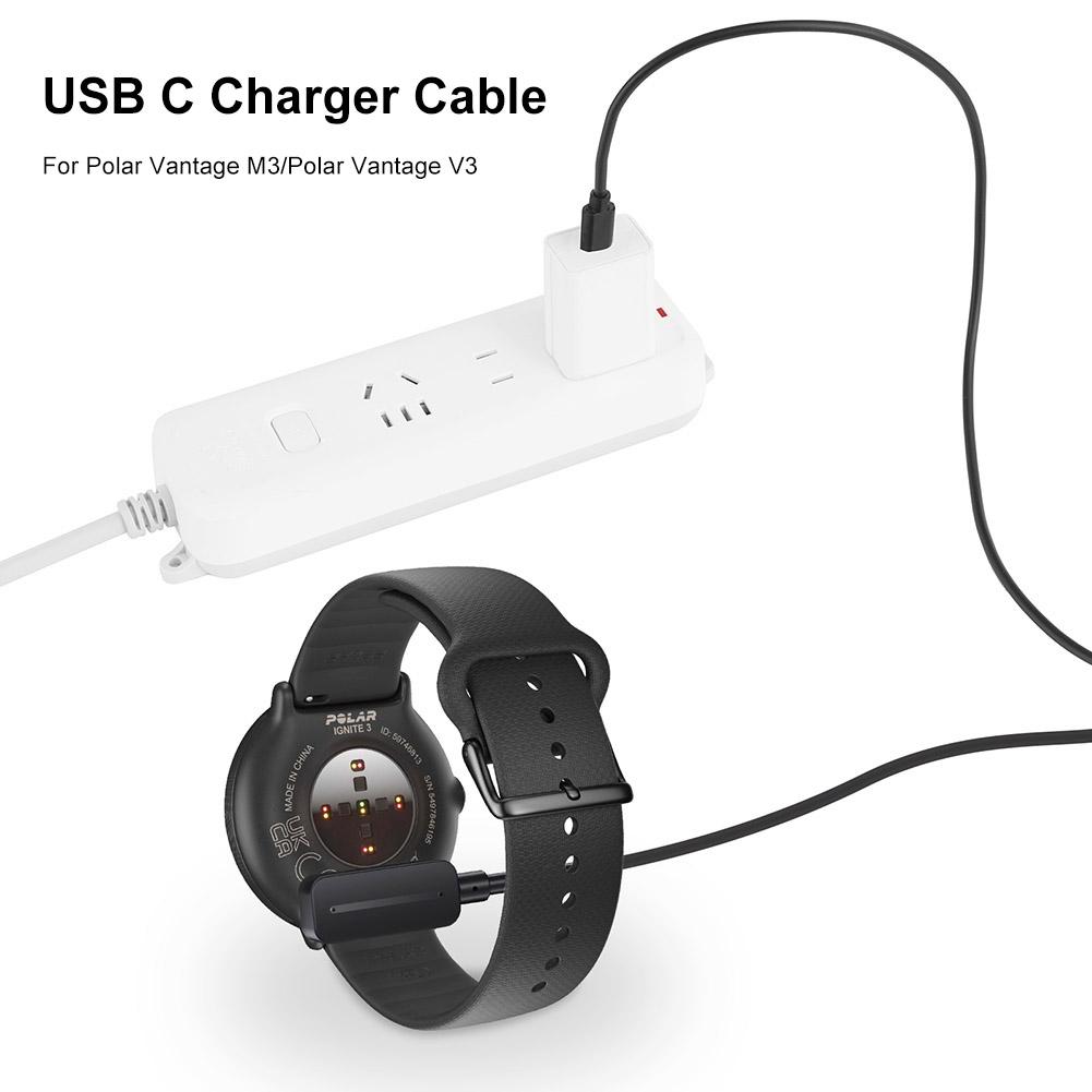 Зарядный кабель USB C, 1 м, портативный адаптер питания, замена для умных часов Polar Ignite 3/ Grit X2 Pro, 5 В 1 А