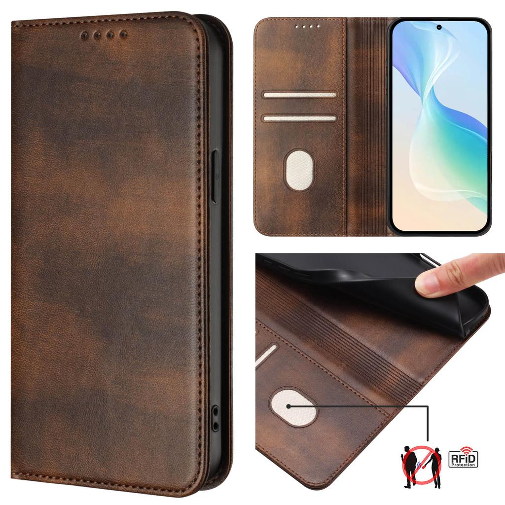 For Xiaomi Mi15 Ultra Mi14T Pro Mi14 Mii13 Lite Luxury Retro Leather Magnetic 2 Visa Cards Holder Shockproof Wallet Flip Cover