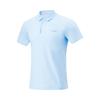 Fitness Series Solid Color Comfortable Fashionable Moisture-Wicking Breathable Short-Sleeve Polo Shirt Men Tops Ice-Blue APLU123-2