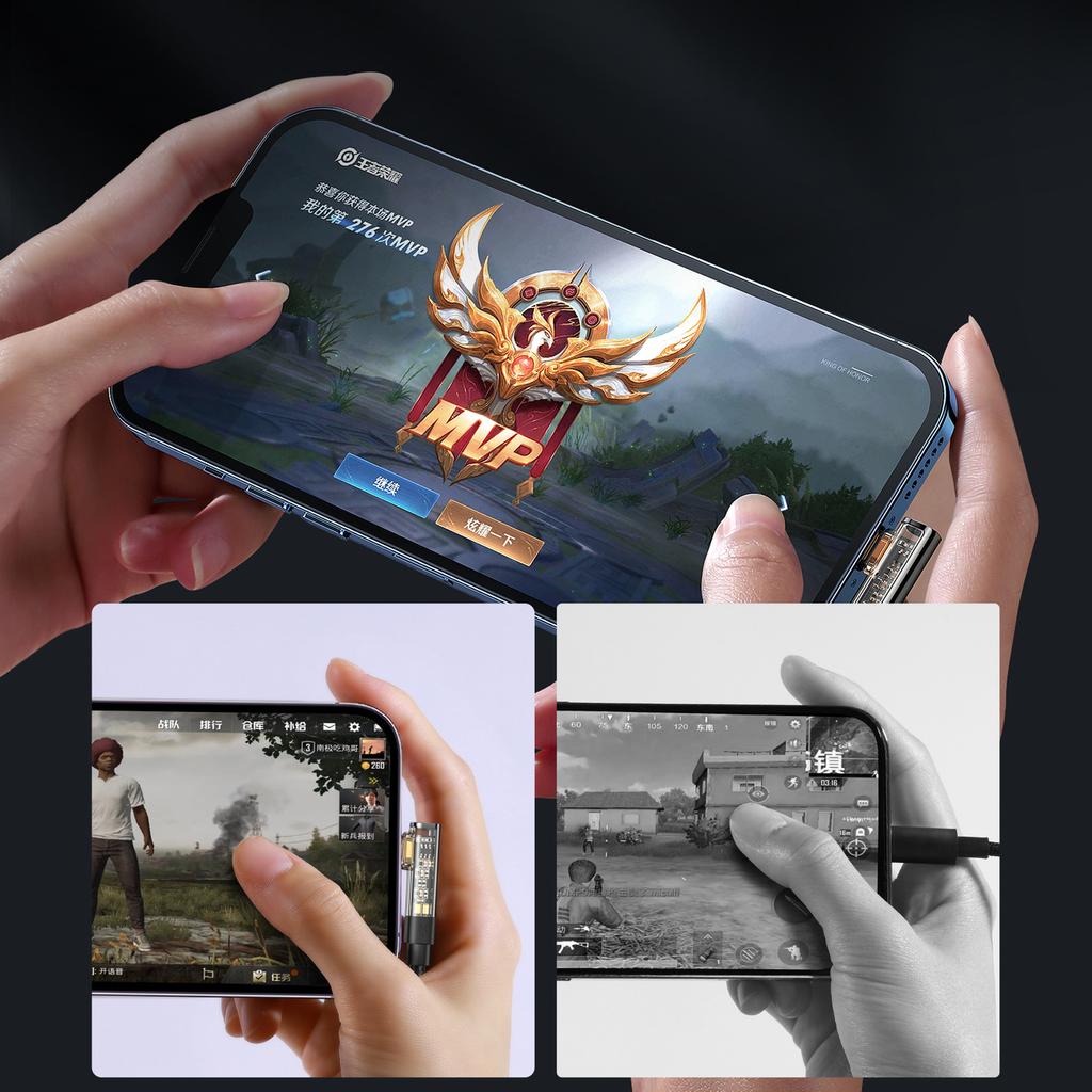 Joyroom 20W Lightning To USB-C Angled Gaming Cable 1.2m - Black