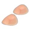 1 Pair Silicone Bra Inserts Extra Thick Waterproof Reusable Self Adhesive Triangular Shape Push Up Pads Flesh Color