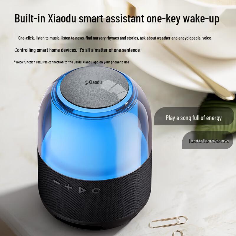 Xiaodu Smart Portable Bluetooth Speaker with RGB Lighting