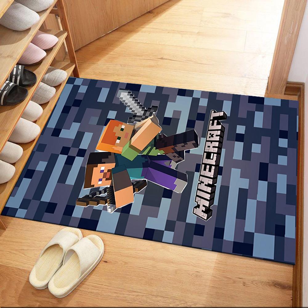 Minecraft 496 Floor Rug Office Rug Design for Decorate room Balcony Foyer Living Rooms Antislip Carpet Anime Office Decor Best for Christmas