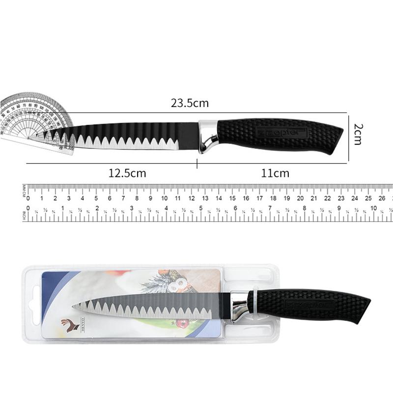Черная волна узор из нержавеющей стали кухонный подарочный нож фруктовый нож