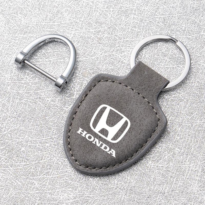 Suede Car Keychain Key Chain Pendant Gift Auto Accessories For Honda Civic Fit Accord CRV Spirior GIENIA Odyssey CITY Envix Jade XK6
