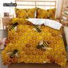 Honeycomb Hole Duvet Cover Set, Geometric Print Twin Bedding Set, Stereoscopic Dense Hole Warmly Queen Size Qulit Cover