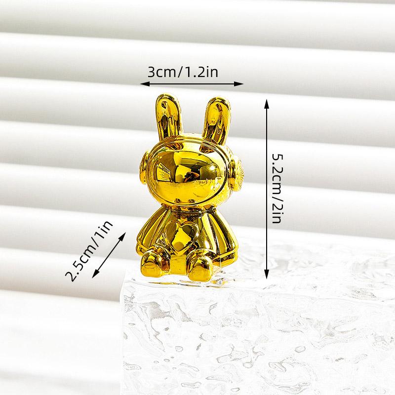 Cartoon Rabbit Bear Car Interior Decoration Center Console Decor Personality Room Table Desk Home Office Miniature Figurines