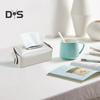 Square Tissue Box Holder Solid Color Large Capacity Foldable Design Easy Assembly Countertop Tissue Case Cover