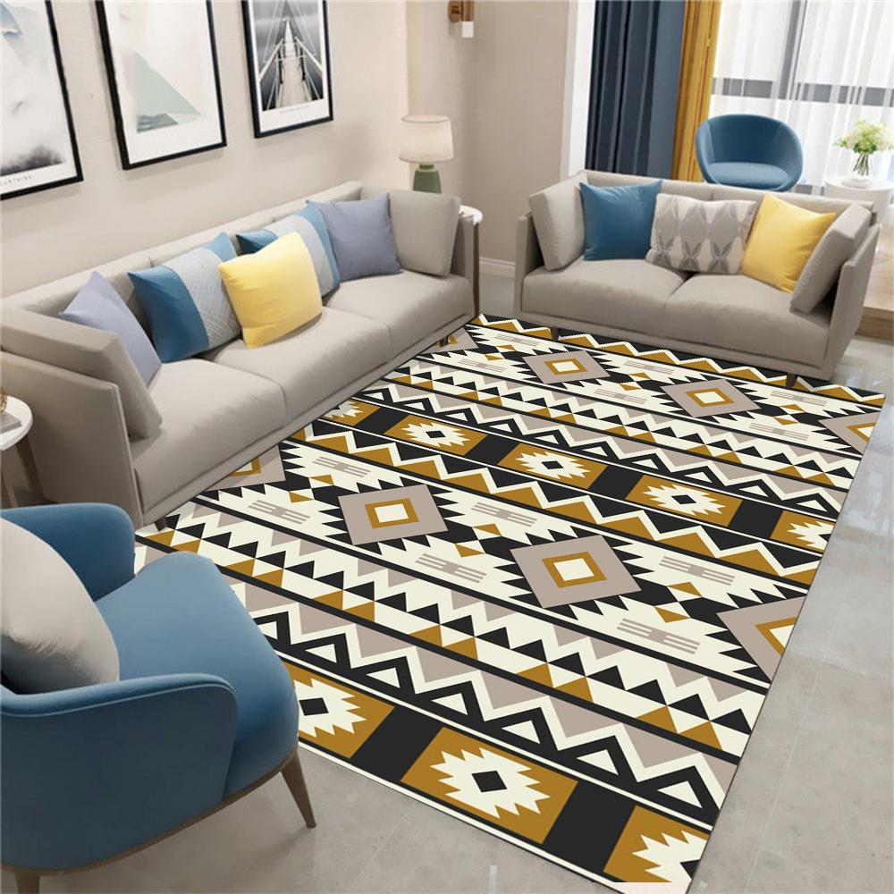 Этнический племенной ковер коврик коврик геометрический тотем красочный узор украшение дома для гостиной спальни несколько дизайнов напольный коврик