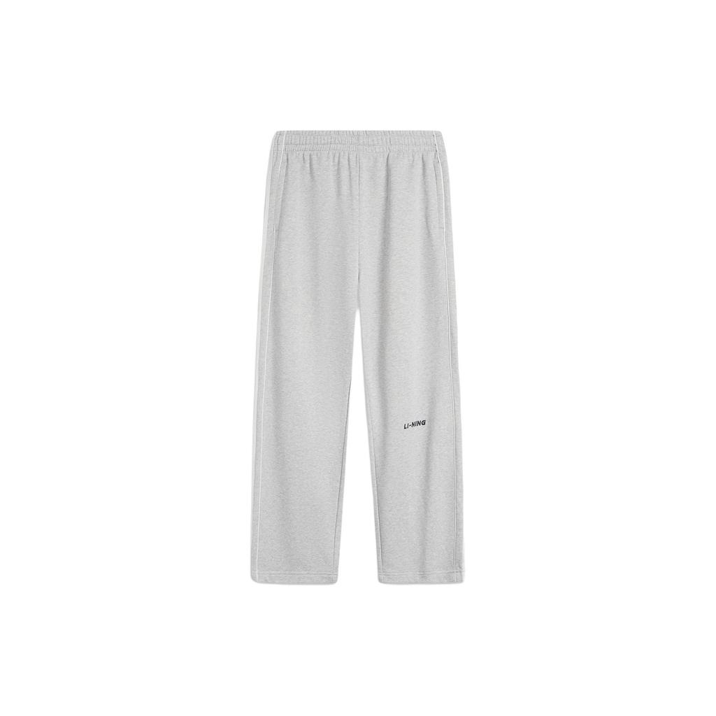 Li Ning Sports Lifestyle Series однотонные повседневные спортивные эластичные прямые широкие брюки свободные трикотажные спортивные брюки мужские низы AKLU701-3