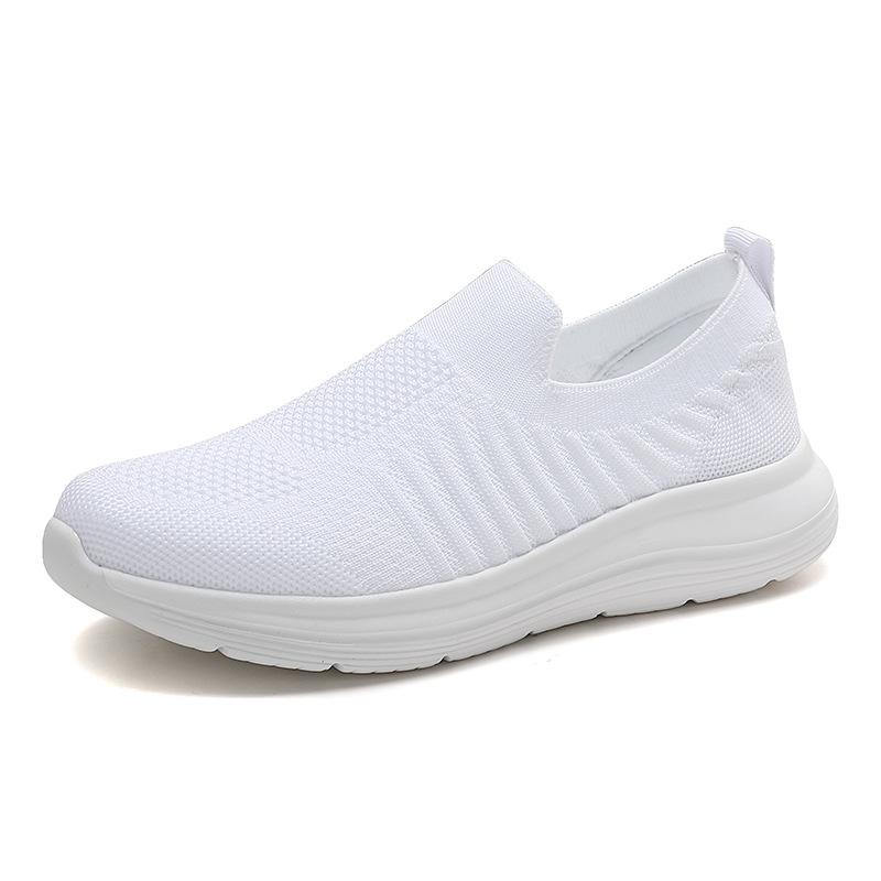 Spring and Autumn new breathable fly-woven flat-soled single shoes travel shoes fly-woven one pedal