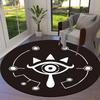 1pc China Yunnan Animation Festival Round carpet, Made of Polyester,Perfect for Decorating Office Chairs, Living Rooms fplt100