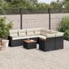 VidaXL Garden Lounge Set with Cushions 9 Pcs, Patio Sofas, Patio Furniture Set, Outdoor Furniture, Black 3258227